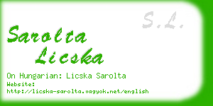 sarolta licska business card